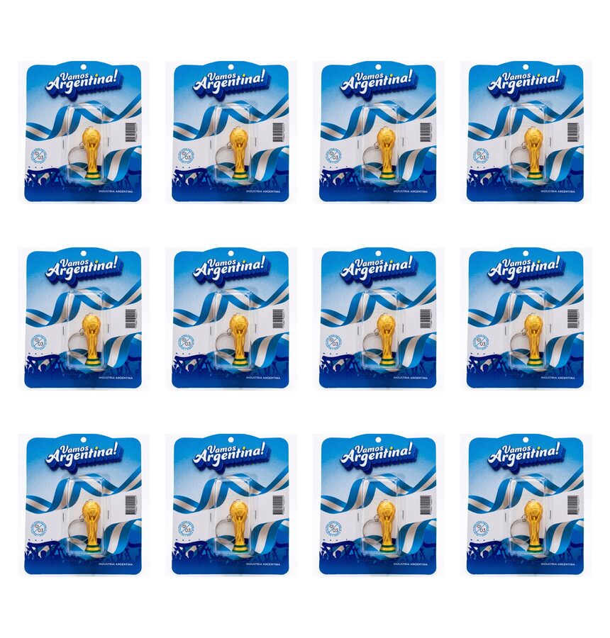 Llavero Copa del Mundo 3D x12 - pintacaras Argentina Mundial