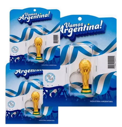 Llavero Copa del Mundo 3D - pintacaras Argentina Mundial
