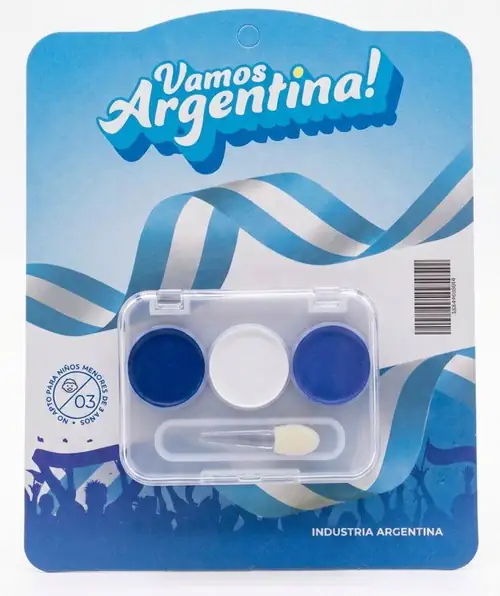 Paleta + Pincel - pintacaras Argentina Mundial