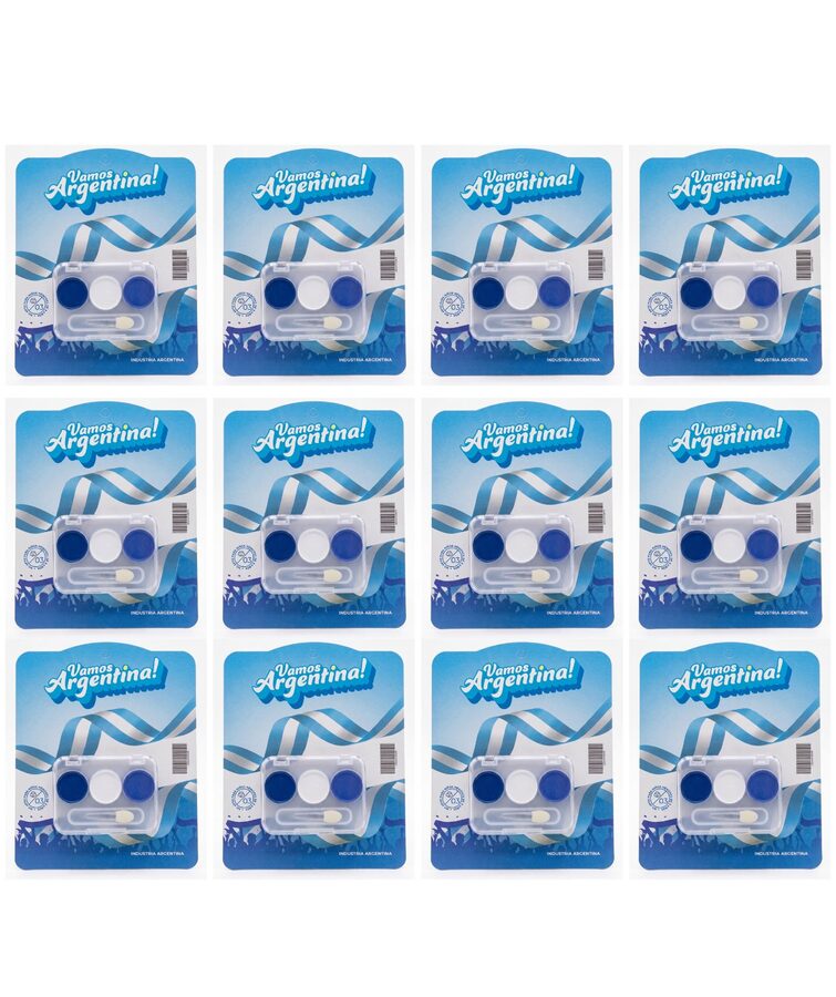 Paleta + Pincel x12 - pintacaras Argentina Mundial