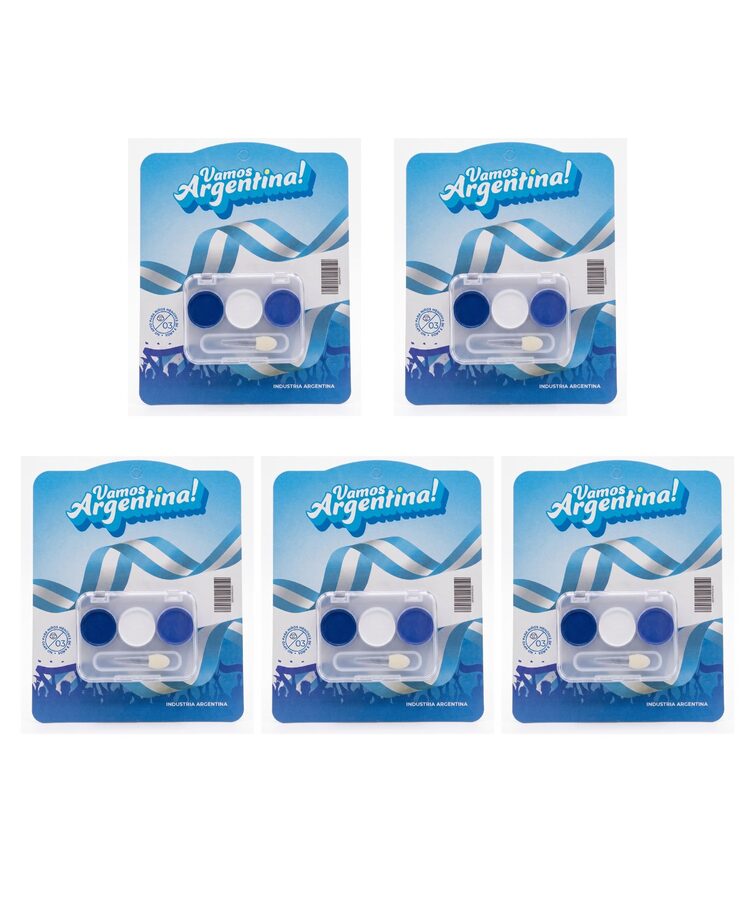 Paleta + Pincel x5 - pintacaras Argentina Mundial